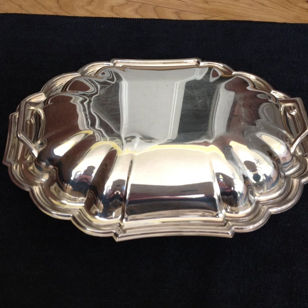 2pc Silverplated Covered Vegetable Server